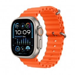 Apple Watch Ultra 2 GPS + Cellular, 49mm Titanium Case with Orange Ocean Band kaina