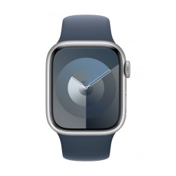 Apple Watch Series 9 GPS 41mm Silver Aluminium Case with Storm Blue Sport Band - S/M pigiau