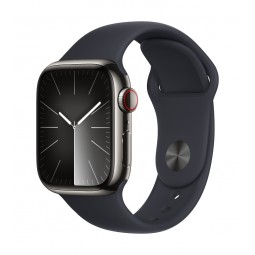 Apple Watch Series 9 GPS + Cellular 41mm Graphite Stainless Steel Case with Midnight Sport Band - S/M kaina