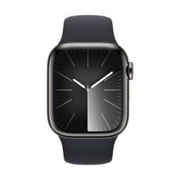 Apple Watch Series 9 GPS + Cellular 41mm Graphite Stainless Steel Case with Midnight Sport Band - S/M pigiau