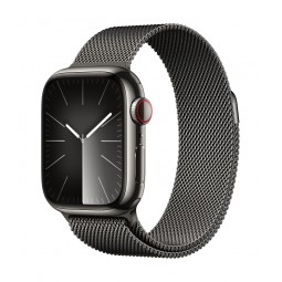 Apple Watch Series 9 GPS + Cellular 41mm Graphite Stainless Steel Case with Graphite Milanese Loop kaina
