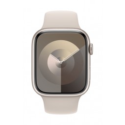 Apple Watch Series 9 GPS + Cellular 45mm Starlight Aluminium Case with Starlight Sport Band - S/M pigiau