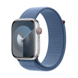 Apple Watch Series 9 GPS + Cellular 45mm Silver Aluminium Case with Winter Blue Sport Loop kaina