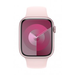 Apple Watch Series 9 GPS + Cellular 45mm Pink Aluminium Case with Light Pink Sport Band - M/L pigiau