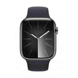 Apple Watch Series 9 GPS + Cellular 45mm Graphite Stainless Steel Case with Midnight Sport Band - S/M pigiau