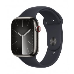 Apple Watch Series 9 GPS + Cellular 45mm Graphite Stainless Steel Case with Midnight Sport Band - S/M kaina