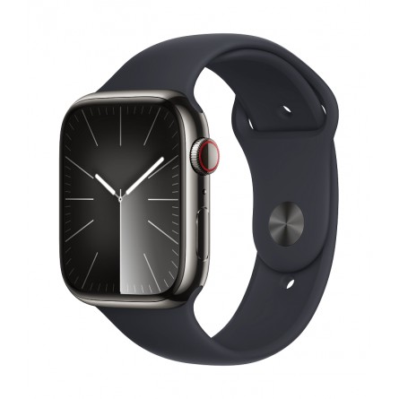 Apple Watch Series 9 GPS + Cellular 45mm Graphite Stainless Steel Case with Midnight Sport Band - S/M kaina