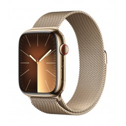 Apple Watch Series 9 GPS + Cellular 45mm Gold Stainless Steel Case with Gold Milanese Loop kaina