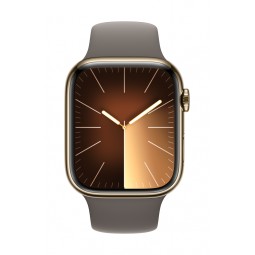 Apple Watch Series 9 GPS + Cellular 45mm Gold Stainless Steel Case with Clay Sport Band -  M/L pigiau