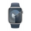 Apple Watch Series 9 GPS 45mm Silver Aluminium Case with Storm Blue Sport Band - S/M pigiau