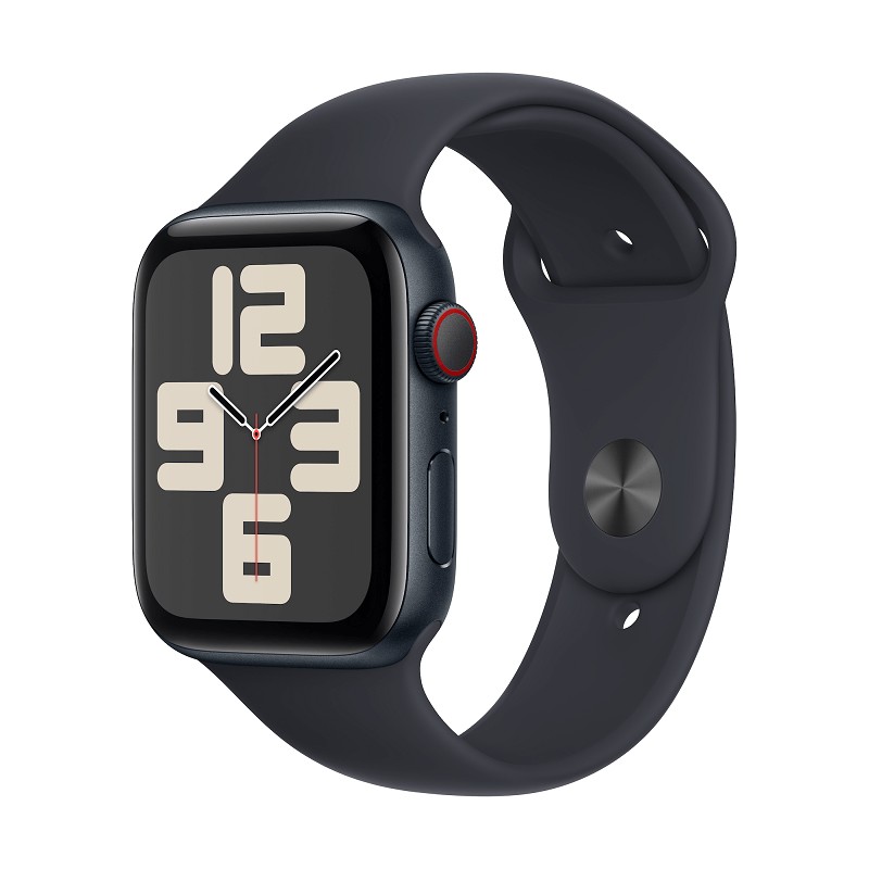 Apple Watch SE GPS + Cellular 44mm Midnight Aluminium Case with Midnight Sport Band - S/M kaina Apple Watch SE GPS + Cellular 44mm Midnight Aluminium Case with Midnight Sport Band - S/M kaina