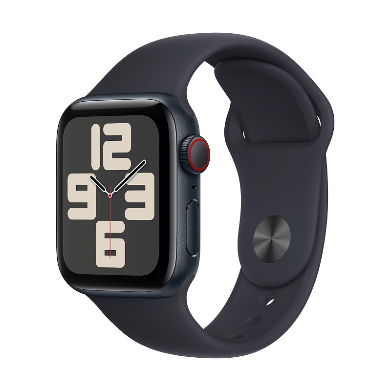 Apple Watch SE GPS + Cellular 40mm Midnight Aluminium Case with Midnight Sport Band - M/L kaina