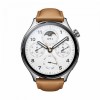 Xiaomi Mi Watch S1 Pro 46mm Silver Stainless Steel Case Brown Leather, Wi-Fi, NFC, Silver - išmanusis laikrodis pigiau