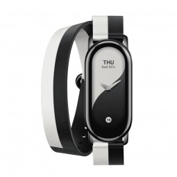 Xiaomi Smart Band 8 Double Wrap Strap, Black/White - odinis dirželis pigiau