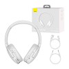 Baseus Encok D02 Pro Wireless Headphone, White - belaidės ausinės garantija