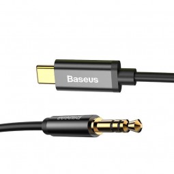 Baseus Digital Audio Cable M01, 1.2m, USB-C to 3.5mm Mini Jack, Black - garso kabelis internetu