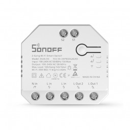 Sonoff 2-Gang Wi-Fi- Smart Switch DualR3 - išmanusis dviejų kanalų jungiklis kaina