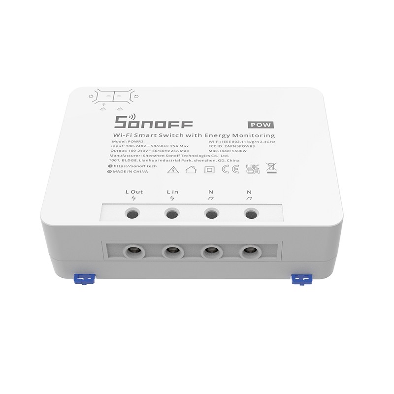 Sonoff Wi-Fi Smart Switch with Energy Monitoring Powr3 - išmanusis Wi-Fi jungiklis su energijos stebėjimo funkcija kaina