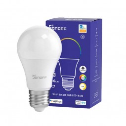 Sonoff Wi-Fi Smart LED Bulb B02-BL-A60, E27, 9W, 806lm, 2700K-6500K, 60mm - LED išmanioji lemputė pigiau