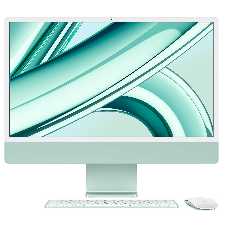 Apple iMac 24” 4.5K Retina, Apple M3 8C CPU, 10C GPU/8GB/512GB SSD/Green/INT kaina