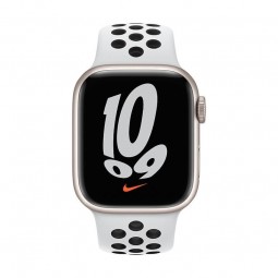 Apple Watch 41 mm, Pure Platinum/Black Nike Sport Band - Regular - dirželis pigiau