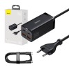 Baseus GaN3 Pro 100W Destop Fast Charger, USB-C x2, USB x2, Black - buitinis įkroviklis pigiau