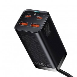 Baseus GaN3 Pro 100W Destop Fast Charger, USB-C x2, USB x2, Black - buitinis įkroviklis pigu