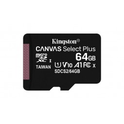 Kingston microSDXC 64GB Canvas Select Plus 100MB/s atminties kortelė kaina