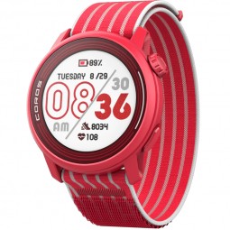 Coros PACE 3 42mm GPS Sport Watch, Red, Track Edition, Nylon - multisportinis išmanusis laikrodis internetu