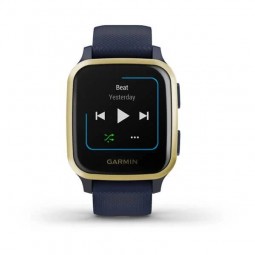 Garmin Venu SQ Music Edition 40mm, Captain Blue / Light Gold, Silicone, NFC - išmanusis laikrodis išsimokėtinai