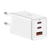 Baseus GaN5 Pro Fast Charger 2xUSB-C + USB 65W - buitinis įkroviklis, baltas kaina