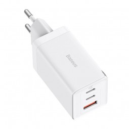 Baseus GaN5 Pro Fast Charger 2xUSB-C + USB 65W - buitinis įkroviklis, baltas pigu