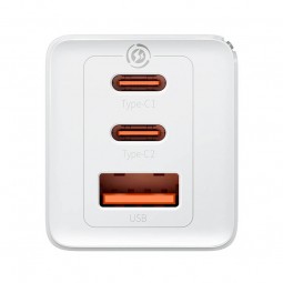 Baseus GaN5 Pro Fast Charger 2xUSB-C + USB 65W - buitinis įkroviklis, baltas atsisliepimas