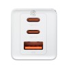 Baseus GaN5 Pro Fast Charger 2xUSB-C + USB 65W - buitinis įkroviklis, baltas atsisliepimas