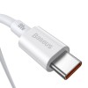 Baseus Superior Series USB-C to USB-C Cable, 1m, 100W, White - greito įkrovimo kabelis internetu