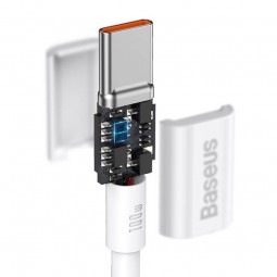 Baseus Superior Series USB-C to USB-C Cable, 1m, 100W, White - greito įkrovimo kabelis lizingu
