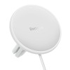 Baseus CW01 Magnetic Wireless Charging Car Mount, White - automobilinis magnetinis laikiklis su pakrovėju atsiliepimas