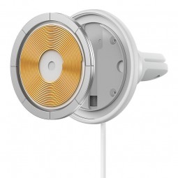 Baseus CW01 Magnetic Wireless Charging Car Mount, White - automobilinis magnetinis laikiklis su pakrovėju garantija