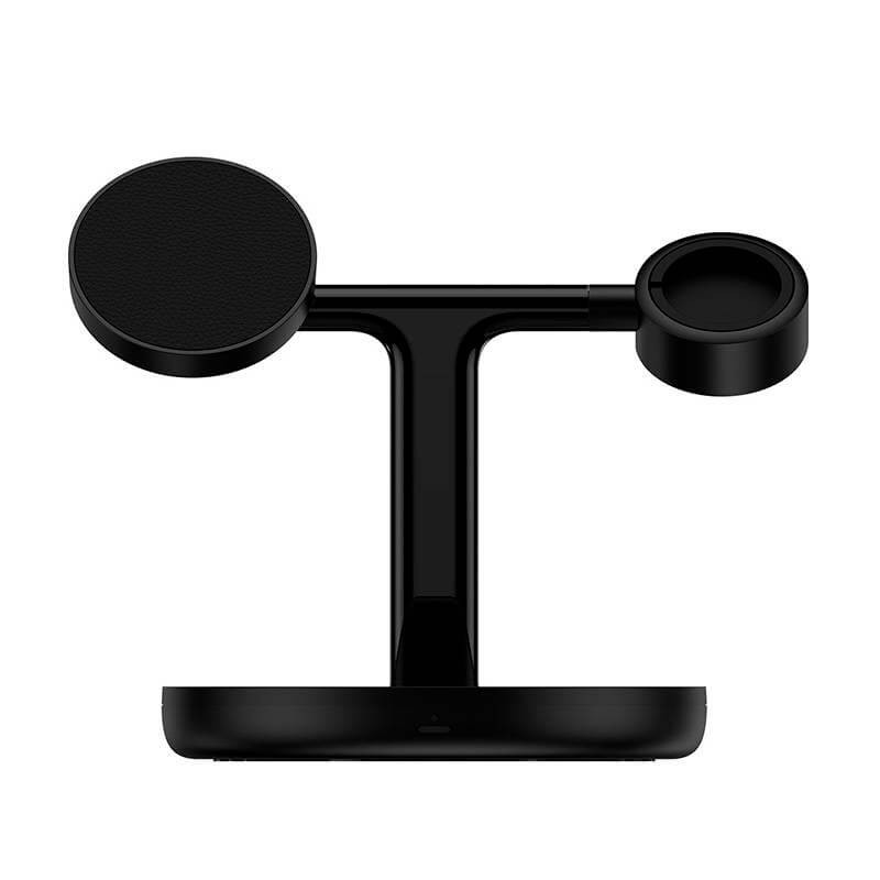 Baseus Swan 3-in-1 Wireless Charger Bracket - belaidis įkroviklis / laikiklis, juodas kaina