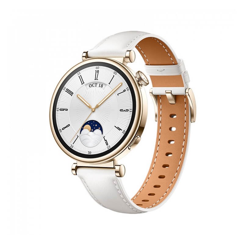 Huawei Watch GT 4 41mm, Aurora-B19L, White Leather - išmanusis laikrodis kaina