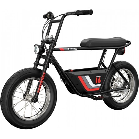 Razor Rambler 16" Electric Minibike, Black / Red - elektrinis motoroleris, juoda / raudona kaina