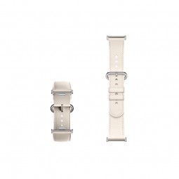 Xiaomi Leather Quick Release Strap, Cream White - odinis dirželis kaina