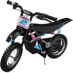 Razor Dirt Rocket MX125 Electric Motocross Bike, Black / Pink - elektrinis krosinis motoroleris, juodas / rožinė kaina