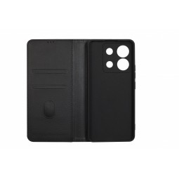 Just Must Stand Flip Case for Xiaomi Redmi Note 13 Pro, Black - telefono dėklas internetu