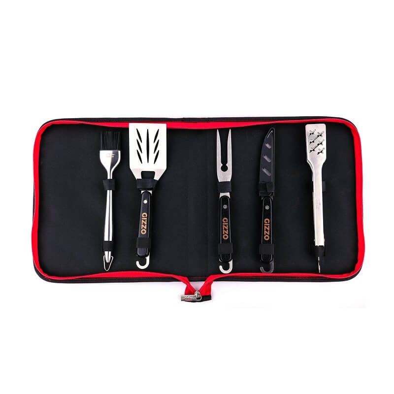 Gizzo BBQ Tools Set - kepsninės įrankių rinkinys kaina Gizzo BBQ Tools Set - kepsninės įrankių rinkinys kaina