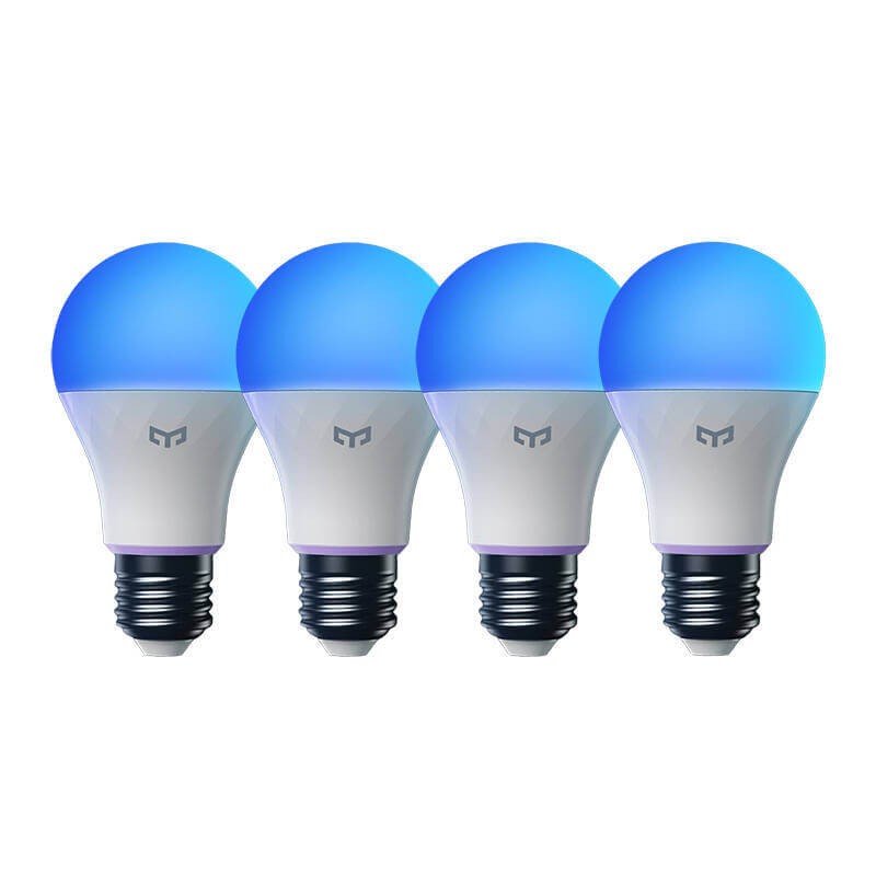 Yeelight Smart LED Bulb W4 Color 4 Pack, E27, 9W, 806lm, 2700-6500K, 60mm, LED išmanioji lemputė kaina