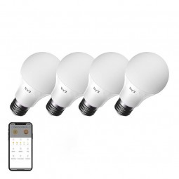 Yeelight Smart LED Bulb W4 Dimmable, 4-Pack, E27, 9W, 806lm, 2700-6500K, 60mm, LED išmanioji lemputė internetu