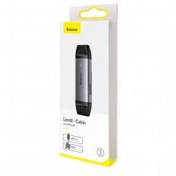Baseus Lentil - Cabin Card Reader, Gray - kortelių skaitytuvas išsimokėtinai