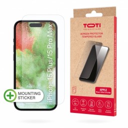 Toti Screen Protector Tempered Glass for Apple iPhone 15 Plus/15 Pro Max - ekrano apsauga kaina
