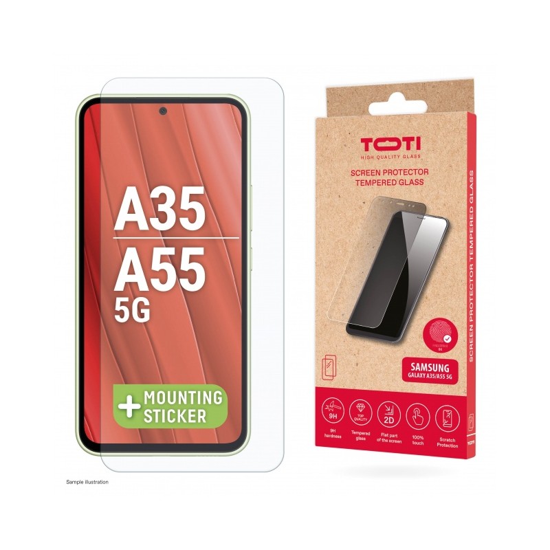 Toti Screen Protector Tempered Glass for Samsung Galaxy A35/A55 5G - ekrano apsauga kaina